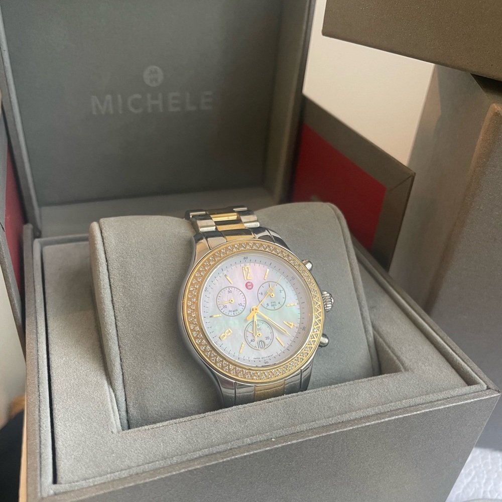 Michele Jetway Two-tone watch - SOLD
